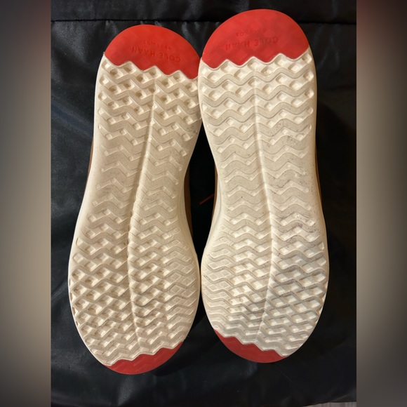 Cole Haan GrandPro OS Tennis Sneaker Tan Nubuck & Scarlet Flame Men's Size 11 W - Picture 6 of 8